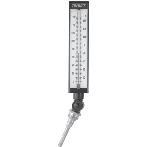 AX9 1 403 07 Trerice BX Series Industrial Thermometer, 7" Adjustable Angle