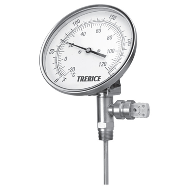B85206 27 Trerice Model B852 Bimetal Thermometer, 6" Stem