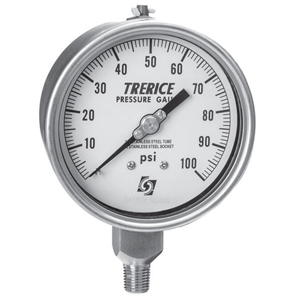 700SS 60 02L A 30/0 Trerice 700 Series Industrial Pressure Gauge