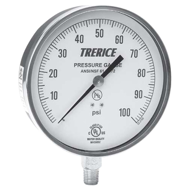 600CB 35 02L A 30/60 Trerice 600CB Series Contractor Pressure Gauge