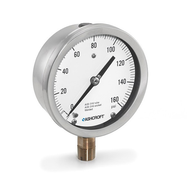451009S04LXS4TS600# Ashcroft Model 1009 Industrial Pressure Gauge