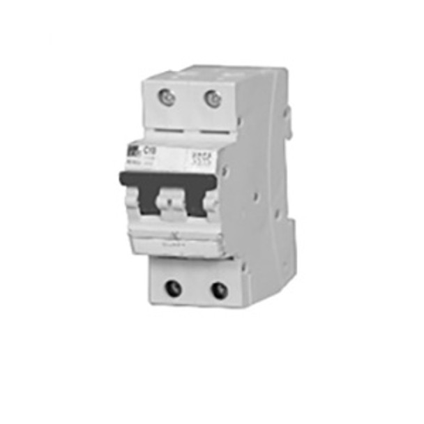 CSMB2C3UL Shamrock Controls Double Pole Miniature Circuit Breaker, Type C, 3A Rated Current, IP20, UL 1077