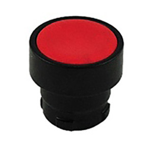 RB2-BA47 Shamrock Controls Flush Push Button, Spring Return with Black Metal Bezel, Non-Illuminated, Red Color