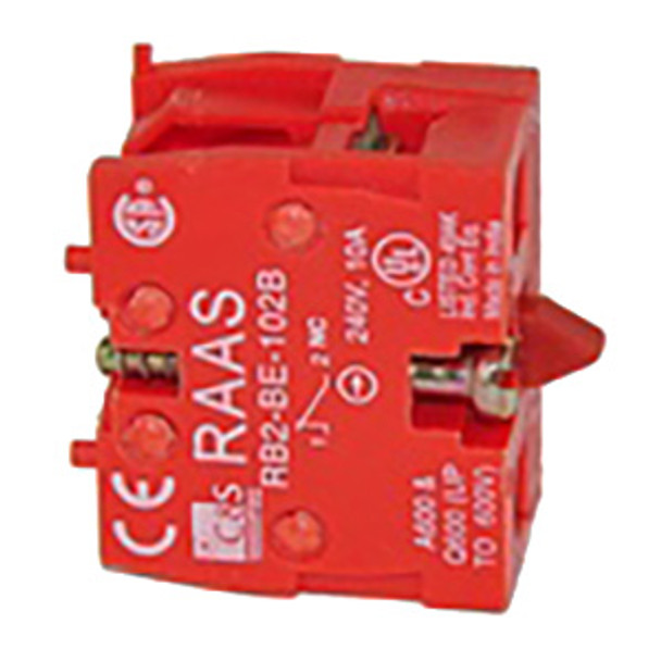 RB2-BE102-BP Shamrock Controls Contact Block, Normally Closed, Standard Type, <b>For Control Station RC-P Box Mounting Only</b>