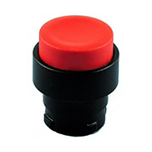 RB2-BL47 Shamrock Controls Projecting Push Button, Spring Return with Black Metal Bezel, Non-Illuminated, Red Color