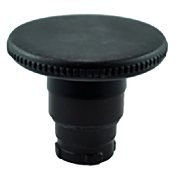 RB2-BR27 Shamrock Controls 60mm Diameter Mushroom Head Push Button, Spring Return, Non-Illuminated, Black Color