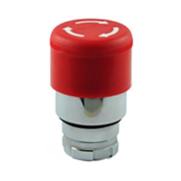 RB2-BS44 Shamrock Controls 30mm Diameter Twist-To-Release Mushroom Head Push Button, Non-Illuminated, Red Color