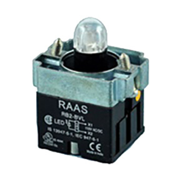 RB2-BVL75-24AC/DC Shamrock Controls Pilot Light Body Assembly, 24AC/DC, Integral Circuit & Cluster LED, Amber Color