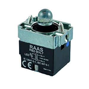 RB2-BVL76-110AC Shamrock Controls Pilot Light Body Assembly, 110AC, Integral Circuit & Cluster LED, Blue Color