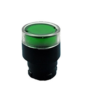 RB2-BW337 Shamrock Controls Flush Push Button, Spring Return, for Incandescent & LED Bulbs, Green Color