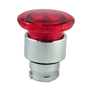 RB2-BW64 Shamrock Controls Mushroom Head Operator, Illuminated, Maintained, 40mm, Red