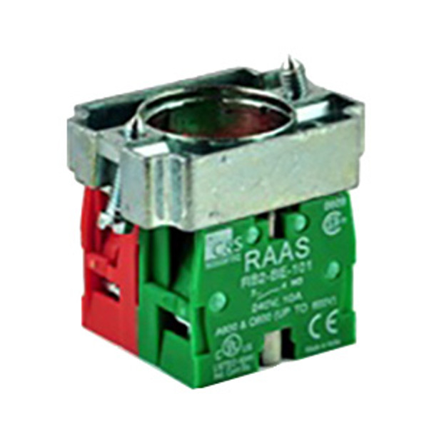 RB2-BZ105 Shamrock Controls Contact Block Switches, Normally Open+Normally Closed, Standard Type with Collar