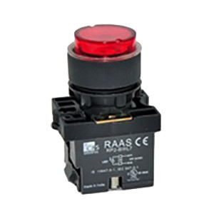 RCP2-BWL147-240 Shamrock Controls Projecting Illuminated Push Button Actuator-240AC, LED Type, Plastic Body, Red Color