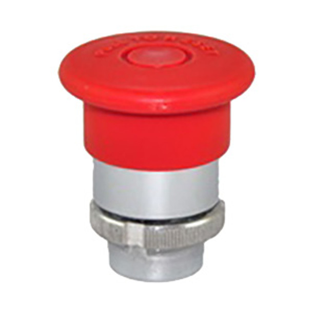 RM2-BT43 Shamrock Controls Mushroom Head Metal Push Button, Push to Stay - Pull to Release, 40mm, Red (Pre-Marked) Color