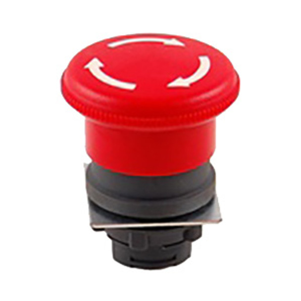 RP2-BS54 Shamrock Controls Mushroom Head Plastic Push Button, Turn To Release Type, Red Color, 40mm Knob Size