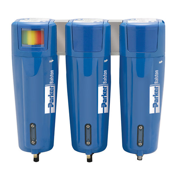 3A-2104N-3B1 Parker Balston 2000 Series Compressed Air Filter Housing w/ Differential Pressure Indicator