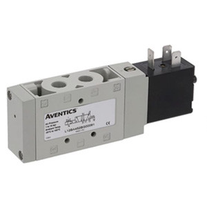 L12BA452B014A61 Aventics Numatics L1 Series Electrically-Actuated Single Solenoid Air Pilot Pneumatic Valve (Cv 1.0) w/ Spool and Sleeve Actuation