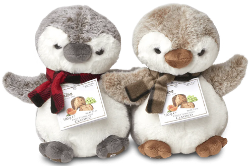 Penguini (Penguins) Papa, Ciccio, or Both Plush with Classic Panettoncino