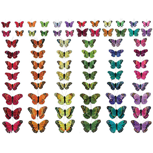 Assorted Butterflies on Wires (144 PC) | Florists Accessories Wholesale