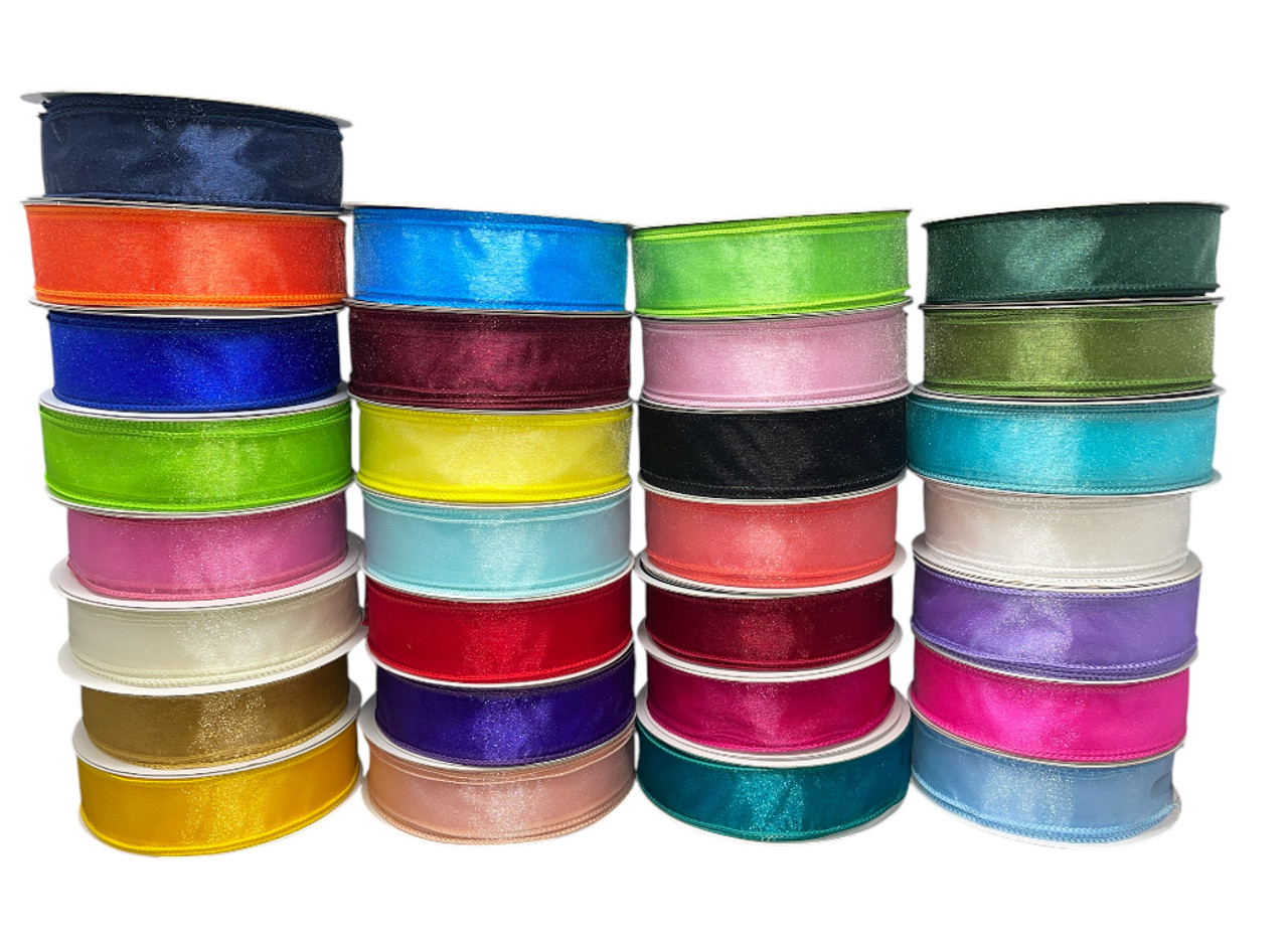 Sheer Organza #9 Wired Ribbon Custom (10 PK) - Thompson