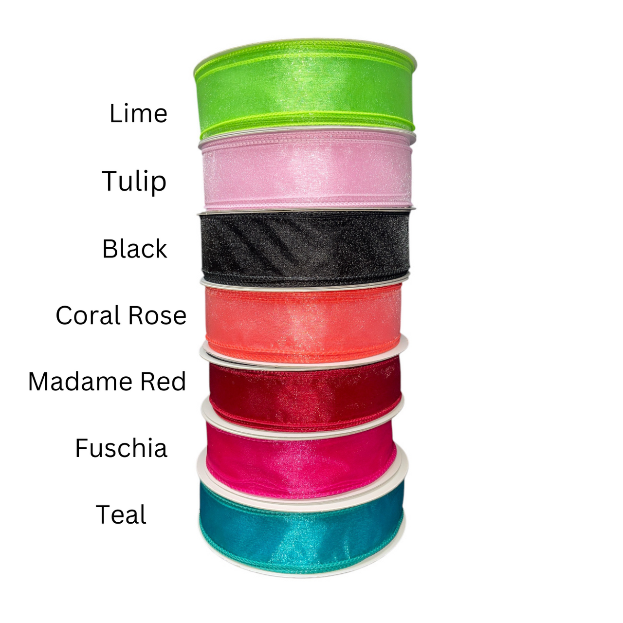 Sheer Organza #9 Wired Ribbon Custom (10 PK) - Thompson Wholesale