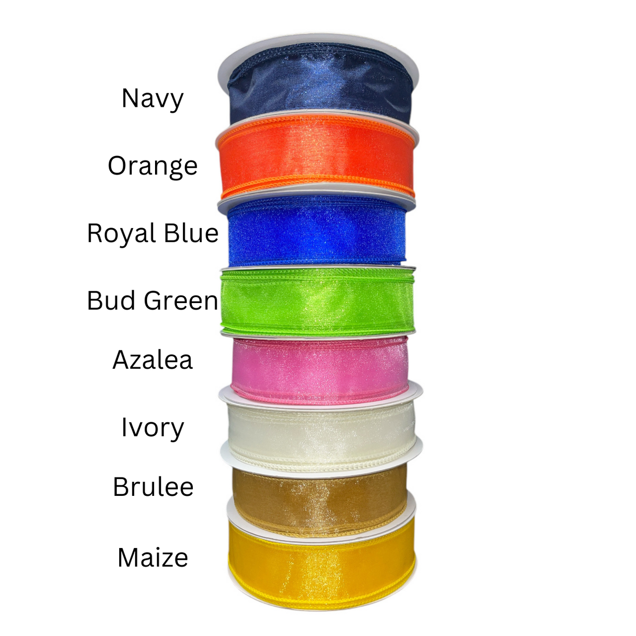Sheer Organza #9 Wired Ribbon Customizable (16 PK) | Floral Supply