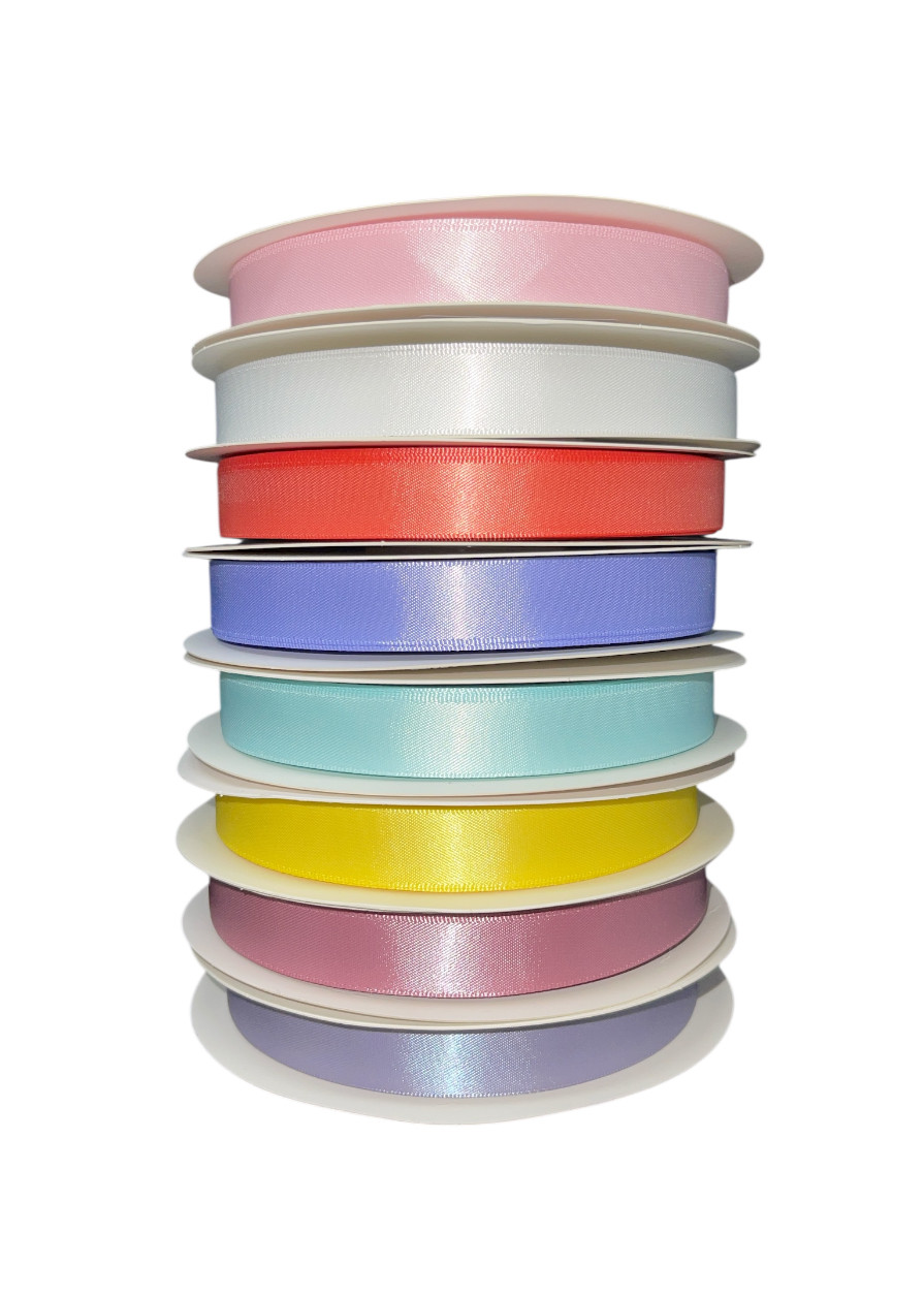 Pastel Ribon Unwired Double Face Satin Pastel #3 Ribbon Set