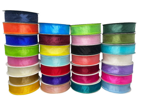 Sheer Organza #9 Wired Ribbon Custom (10 PK) - Thompson Wholesale