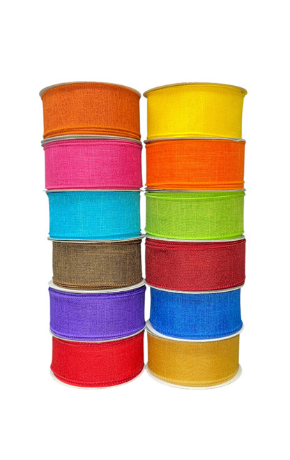 Solid Royal Burlap #9 Wired Ribbon (12 PK)