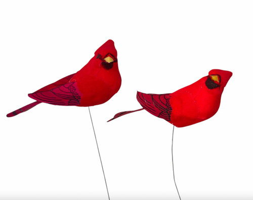 Velvet/Feather Cardinals With Wire (6 DZ) Velvet/Feather Cardinals With Wire (6 DZ)