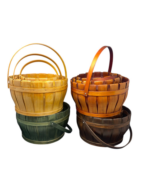 Deco Colored Flex Handle Bushel Baskets 