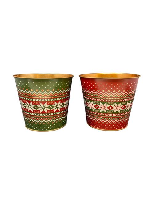 Fair Isle Copper 5" Metal Pots