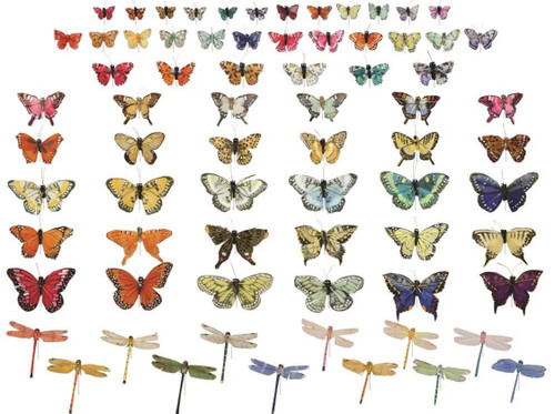 Assorted Butterflies and Dragonflies (144 PC)