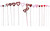 Glitter Heart Puff Picks (111 PC)