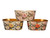 Floral Copper Metal Oval & Round Pots Set (36 PC)