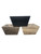Square Tapered Wood Pots (16 PC)