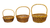 Round Honey Willow Baskets (12 PC)