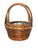 Designer Stained Round Willow Baskets (15 PC)