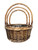 Stained Round Willow Baskets (12 PC)