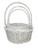 White Round Willow Baskets (12 PC)