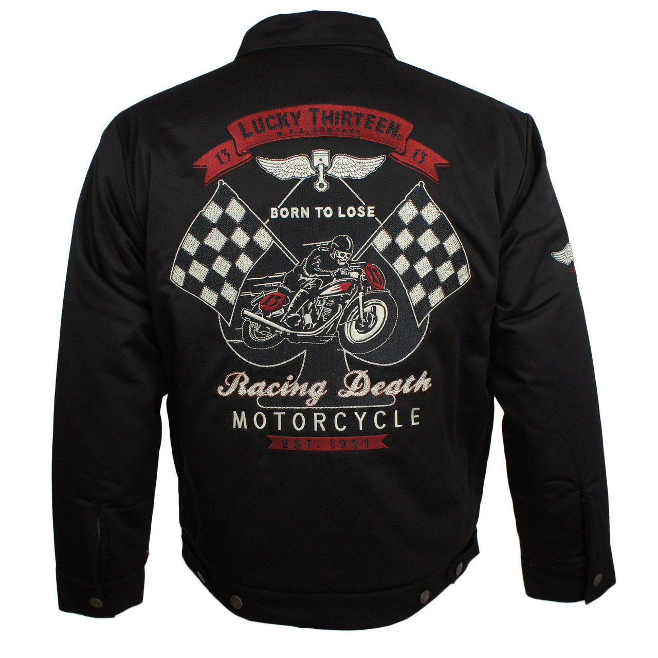 LUCKY 13 Racing Death Lined Chino Jacket - Merch2rock Alternative