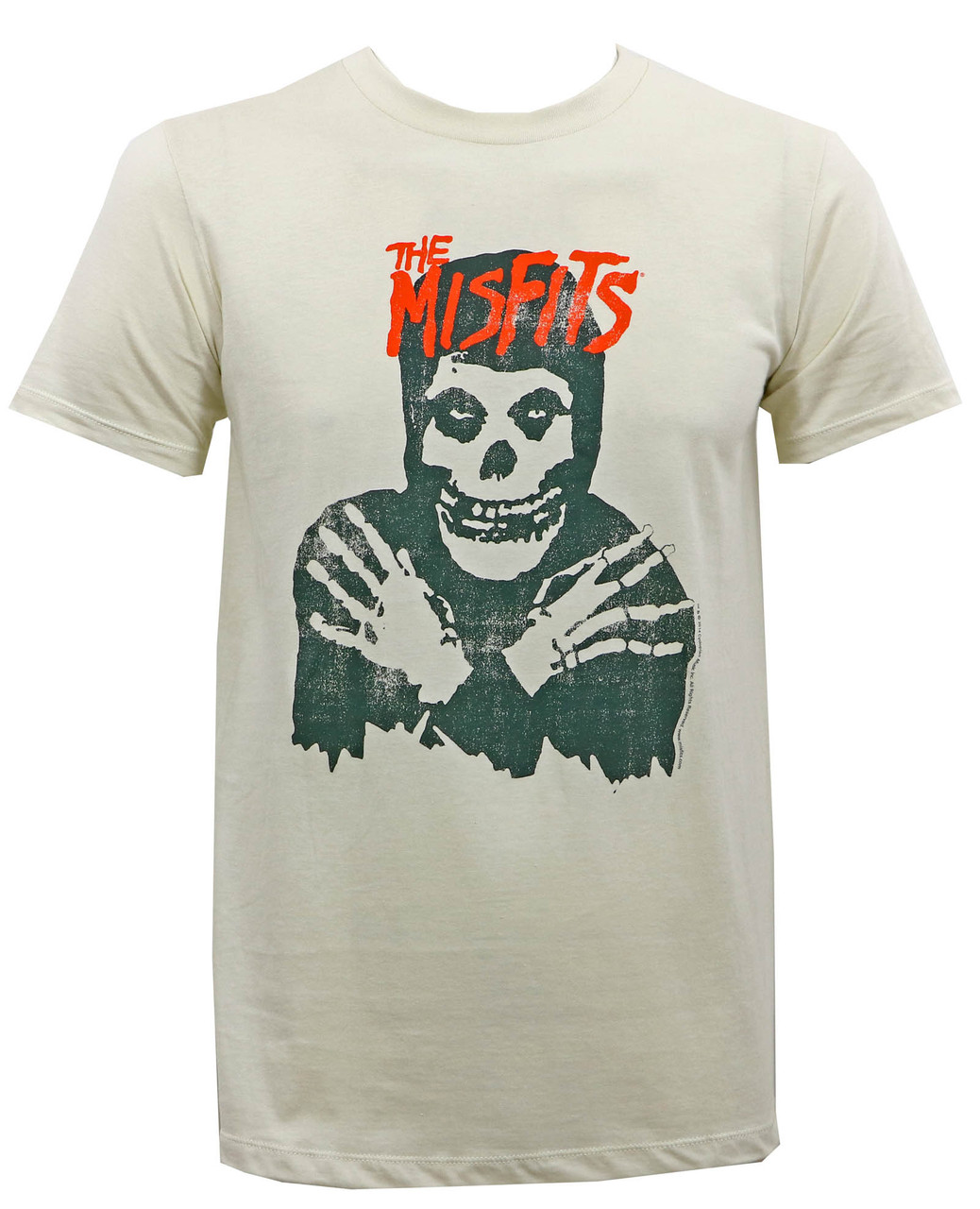 Misfits Classic Skull Slim-Fit T-Shirt Vintage White - Merch2rock