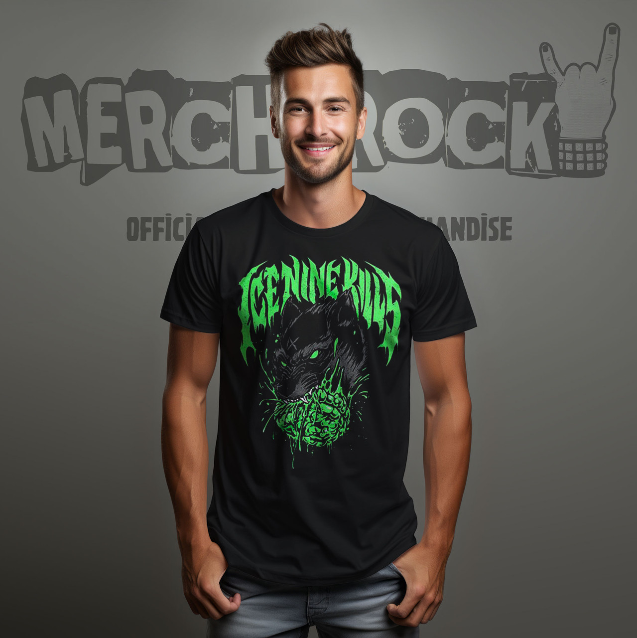 Ice Nine Kills Wolf Logo T-Shirt Black - Merch2rock Alternative