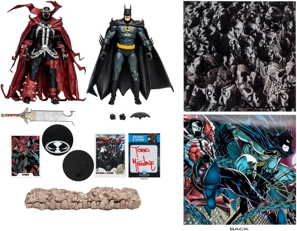 DC Multiverse Batman & Spawn Autographed 7
