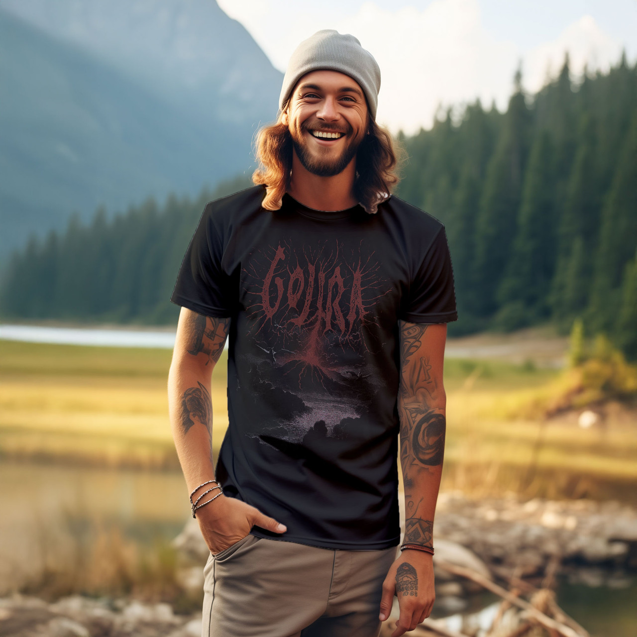 Gojira Men's Volcano T-Shirt Black - Merch2rock Alternative Clothing