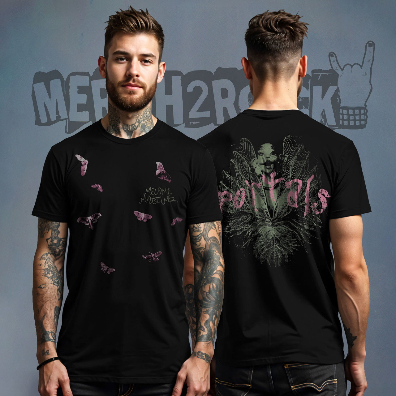 Melanie Martinez Men's Portals T-Shirt 2 Sided Print Black