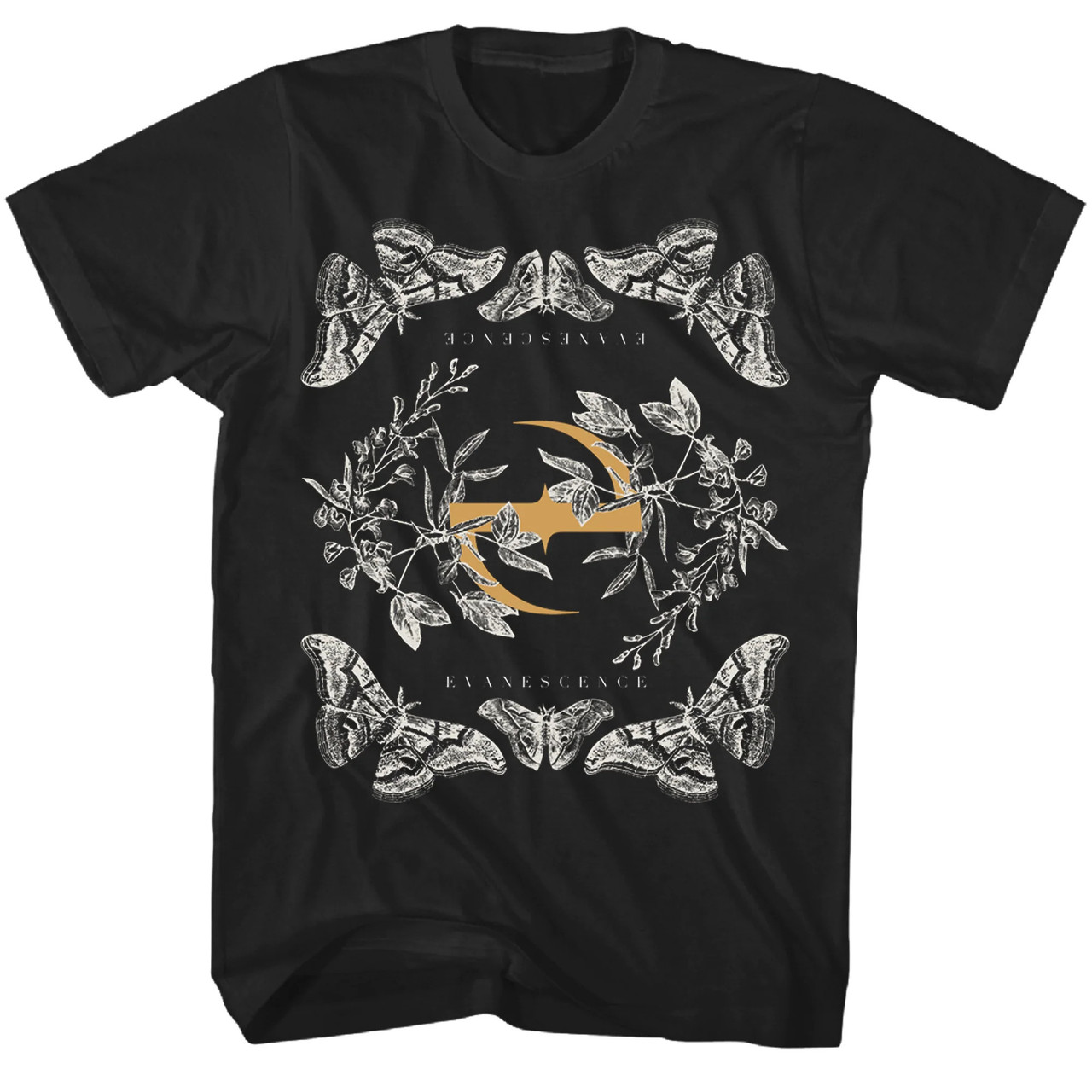 Evanescence Men's Butterfly Logo T-Shirt Black - Merch2rock