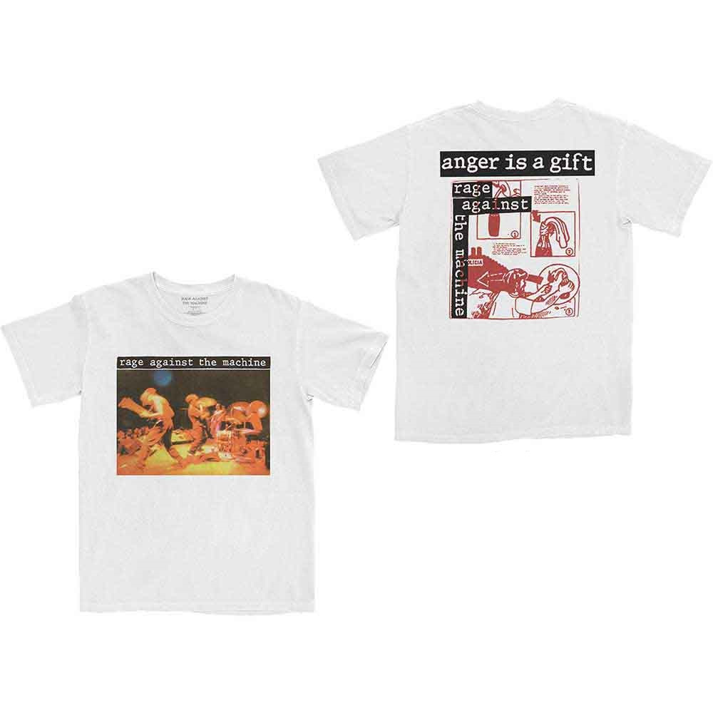 Rage Against The Machine Anger Is A Gift T-Shirt White