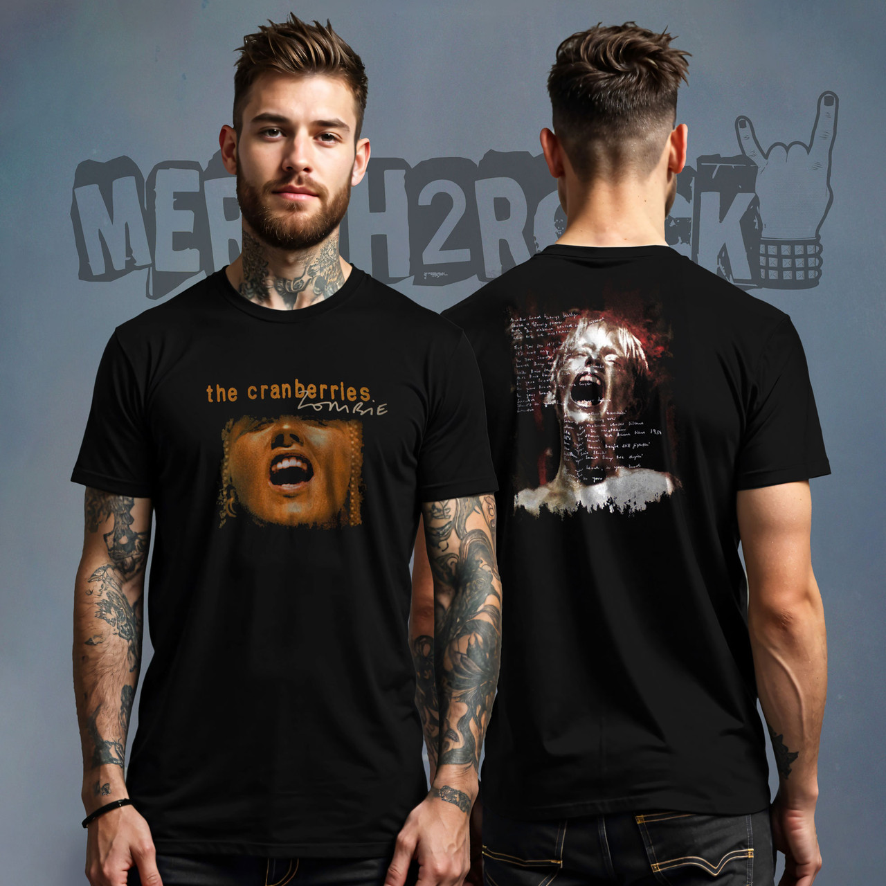 The Cranberries Zombie Dolores Slim Fit T-Shirt Black - Merch2rock 
