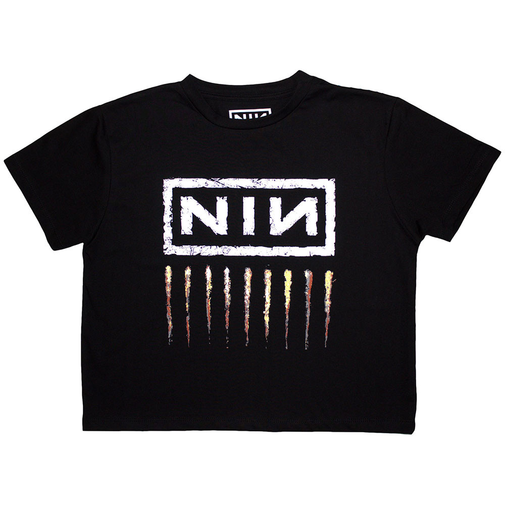 Nine Inch Nails Women's Downward Spiral Crop Top T-Shirt Black